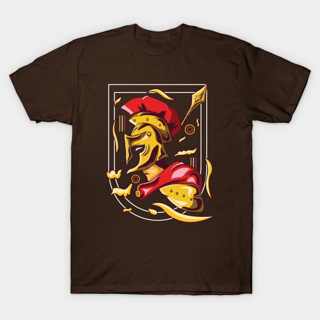 Spartan Illustration Design T-Shirt by ikiuki